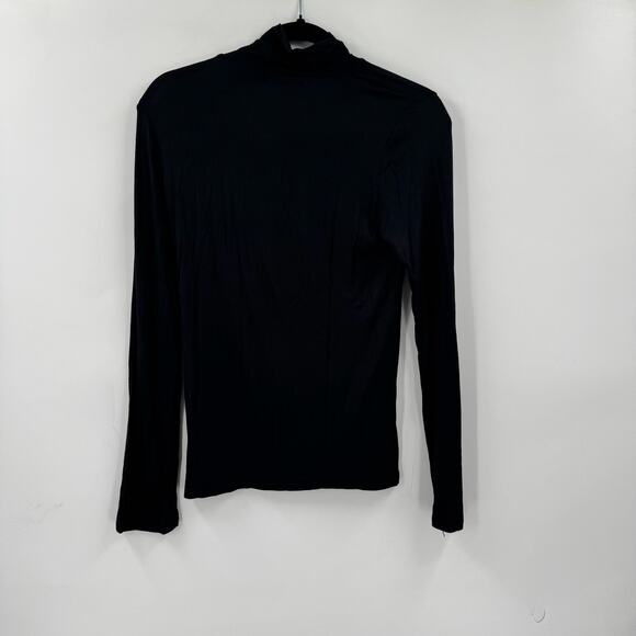 NWOT Active Basic Black Stretchy turtleneck - Picture 2 of 5
